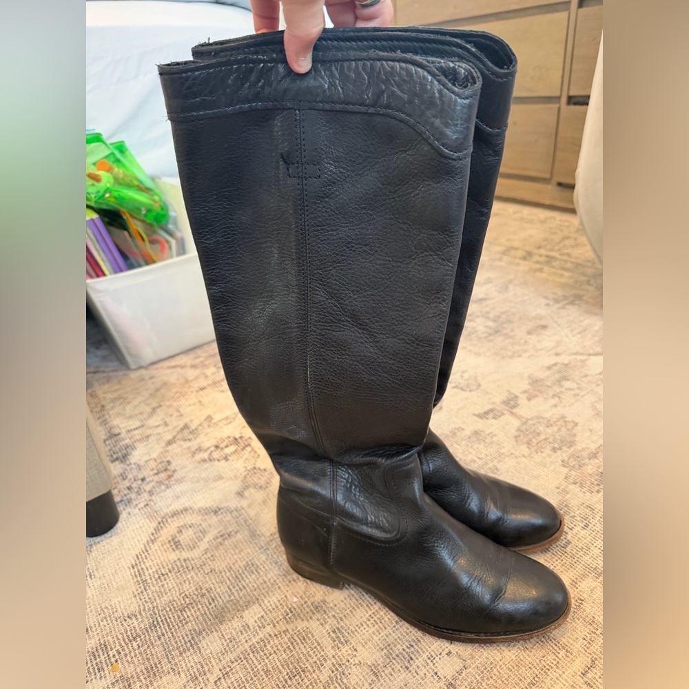 Frye Women's Cara Roper Tall Boots size 9 Black - Picture 3 of 15